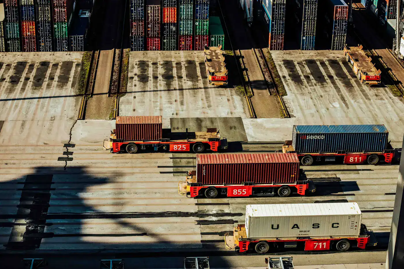 Container terminal with freight — supply chain solutions